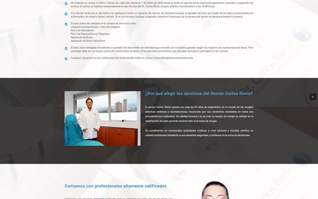 Dr. Carlos Recio – Landing Page